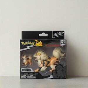 NIB Pokemon Evolution Multi-Pack Growlithe & Arcanine Battle Figures Set